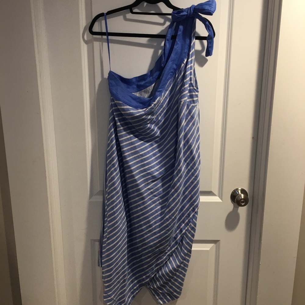 Lane Bryant One Shoulder Faux Wrap Dress Size 18